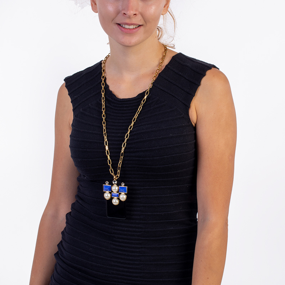 Tory Burch Necklace Women Blue